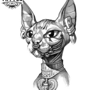 tatouage-ephemere-chat-sphynx-design-felin-realiste tatouage-ephemere-chat-sphynx-design-felin-realiste