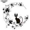 tatouage-ephemere-chat-sur-lune-design-populaire-elegant