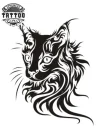 tatouage-ephemere-chat-tribal-design-unique-artistique tatouage-ephemere-chat-tribal-design-unique-artistique