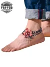 tatouage-cheville-ephemere-bracelet-fleur