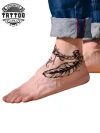 tatouage-ephemere-cheville-bracelet-plume-tendance tatouage-ephemere-cheville-bracelet-plume-tendance