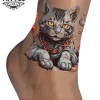 tatouage-ephemere-cheville-chat-felin-elegant