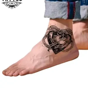 tatouage-cheville-ephemere-motif-coeur-amoureux tatouage-cheville-ephemere-motif-coeur-amoureux