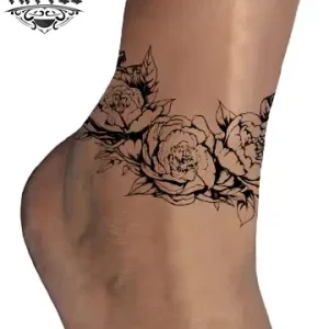 tatouage-ephemere-fleur-cheville-femme-elegant-temporaire