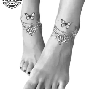 tatouage_cheville_fleur_ephemere_elegant_tempsoraire_femme tatouage_cheville_fleur_ephemere_elegant_tempsoraire_femme