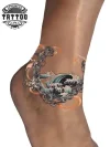 tatouage éphémère vague cheville femme accessoire tendance tattoo