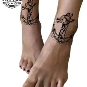 tatouage cheville ephemere girafe design original elegant tatouage cheville ephemere girafe design original elegant
