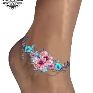 tatouage-ephemere-cheville-girly-design-fleur-temporary-tattoo tatouage-ephemere-cheville-girly-design-fleur-temporary-tattoo
