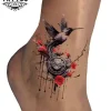 tatouage éphémère cheville hirondelle design élégant temporaire
