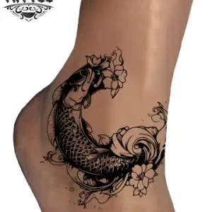 tatouage-ephemere-cheville-motif-japonais-durable-elegant tatouage-ephemere-cheville-motif-japonais-durable-elegant