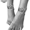 Tatouage éphémère lotus cheville design artistique élégant