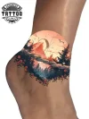 tatouage-cheville-ephemere-motif-montagne-style-naturel tatouage-cheville-ephemere-motif-montagne-style-naturel