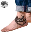 tatouage éphémère cheville moto passion vitesse