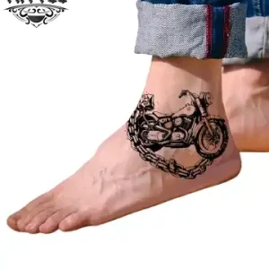 tatouage éphémère cheville moto passion vitesse tatouage éphémère cheville moto passion vitesse