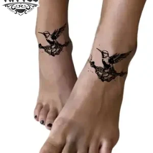 tatouage-ephemere-cheville-oiseau-elegant-discret tatouage-ephemere-cheville-oiseau-elegant-discret