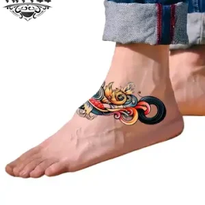 tatouage-cheville-design-oriental-attrayant-tatouage-ephemere tatouage-cheville-design-oriental-attrayant-tatouage-ephemere
