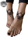 tatouage ephémère cheville motif ornemental élégant tatouage ephémère cheville motif ornemental élégant