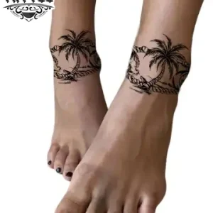 tatouage-cheville-palmier-elegant-tendance-temporaire tatouage-cheville-palmier-elegant-tendance-temporaire