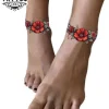 tatouage-cheville-rose-ephemere-design-floral tatouage-cheville-rose-ephemere-design-floral