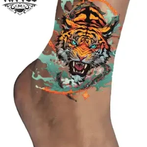 tatouage-ephemere-tigre-cheville-design-tendance-durable tatouage-ephemere-tigre-cheville-design-tendance-durable