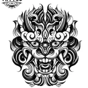 tatouage-ephemere-chien-chinois-elegant-temporarie-pour-amateurs-tatouage-CHIEN tatouage-ephemere-chien-chinois-elegant-temporarie-pour-amateurs-tatouage-CHIEN