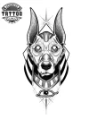 tatouage-ephemere-chien-egyptien-style-pharaonique-temporaire tatouage-ephemere-chien-egyptien-style-pharaonique-temporaire