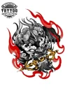 tatouage ephemere chien lion realiste tatouage ephemere chien lion realiste