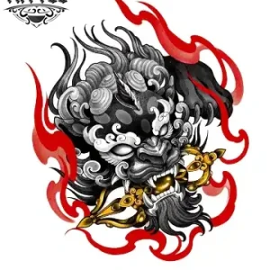 tatouage ephemere chien lion realiste tatouage ephemere chien lion realiste