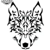 Tatouage Éphémère Chien Tribal Design Unique Temporary Tattoo Image 1