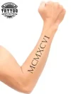 tatouage-avant-bras-ephemere-chiffre-romain-durable tatouage-avant-bras-ephemere-chiffre-romain-durable