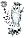 tatouage-ephemere-chouette-crane-mystique tatouage-ephemere-chouette-crane-mystique