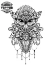 tatouage-ephemere-chouette-dentelle-design-unique tatouage-ephemere-chouette-dentelle-design-unique