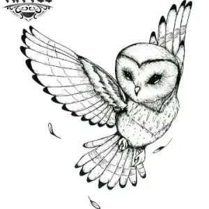 tatouage-chouette-artistique-dessin-realiste-ephemere tatouage-chouette-artistique-dessin-realiste-ephemere