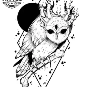 tatouage ephemere chouette geometrique design unique tatouage ephemere chouette geometrique design unique