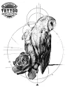 tatouage-ephemere-chouette-graphique-design-elegant tatouage-ephemere-chouette-graphique-design-elegant