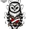 tatouage-ephemere-chouette-old-school-vintage-art tatouage-ephemere-chouette-old-school-vintage-art