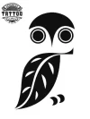 tatouage-ephemere-chouette-avec-plume-design tatouage-ephemere-chouette-avec-plume-design