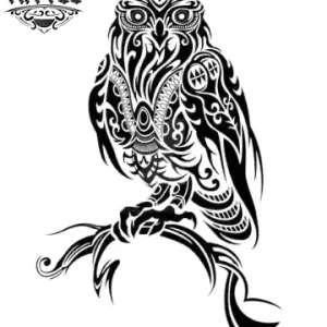 tatouage-ephemere-chouette-sur-branche-design-realiste tatouage-ephemere-chouette-sur-branche-design-realiste
