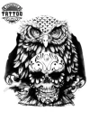 tatouage-ephemere-chouette-tete-de-mort-gothique-ornementations tatouage-ephemere-chouette-tete-de-mort-gothique-ornementations