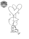 tatouage-coeur-ephemere-ballon-romantique tatouage-coeur-ephemere-ballon-romantique