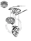tatouage coeur cerveau ephemere design original symbolique tatouage coeur cerveau ephemere design original symbolique