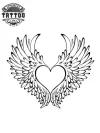 tatouage-coeur-temporaire-ailes-d-ange-realiste tatouage-coeur-temporaire-ailes-d-ange-realiste