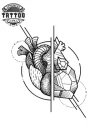 tatouage ephemere coeur et cerveau design intellectuel motif temporaire tatouage ephemere coeur et cerveau design intellectuel motif temporaire