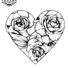 tatouage coeur design moyen ephemere art corporel temporaire tatouage coeur design moyen ephemere art corporel temporaire