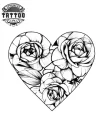 tatouage coeur design moyen ephemere art corporel temporaire tatouage coeur design moyen ephemere art corporel temporaire