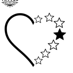 tatouage éphémère coeur étoile design unique image produit tatouage éphémère coeur étoile design unique image produit