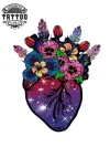 tatouage-coeur-floral-ephemere-design-temporaire-unique tatouage-coeur-floral-ephemere-design-temporaire-unique