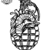 tatouage coeur grenade ephémère longue durée visuel produit tatouage coeur grenade ephémère longue durée visuel produit