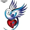tatouage-coeur-ephemere-hirondelle-romantique-tendances tatouage-coeur-ephemere-hirondelle-romantique-tendances