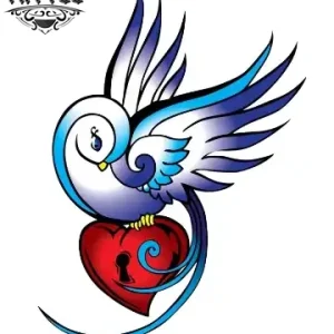 tatouage-coeur-ephemere-hirondelle-romantique-tendances tatouage-coeur-ephemere-hirondelle-romantique-tendances